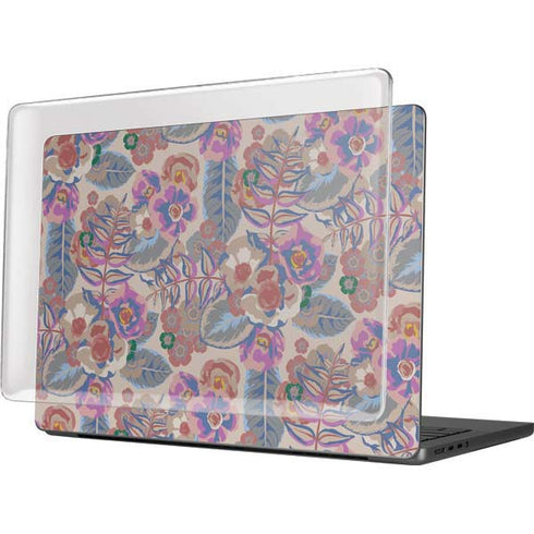 Warm Taupe Floral MacBook Pro 14in (2021-24) Case plus Skin